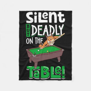 Silent But Deadly - Billiards Lynx  Fleece Blanket