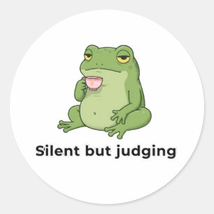 Silent but Judging Classic Round Sticker