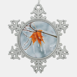 silent choice snowflake pewter christmas ornament