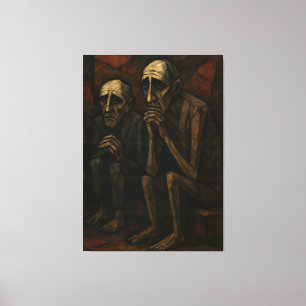 Silent Companions"   Cubist & Expressionist . Canvas Print