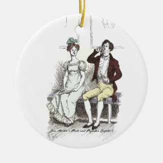 Silent Darcy - Jane Austen Pride and Prejudice Ceramic Tree Decoration