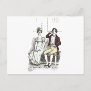 Silent Darcy, Jane Austen Pride and Prejudice Postcard