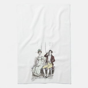 Silent Darcy - Jane Austen Pride and Prejudice Tea Towel