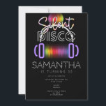 Silent Disco Neon Headphones Adult Birthday Party Invitation<br><div class="desc">Choose this club DJ silent disco party invitation and celebrate your birthday, or any other event with this modern and unique birthday party template. Add your details, and order your invitations and all the coordinated supplies for your event now. If you need any help, have requests for additional customisation or...</div>