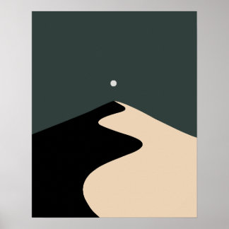 Silent Dune Reverie | Minimalist Desert Wall Art