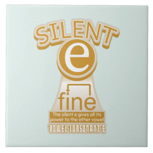 Silent E English Language Phonics Rule Tile