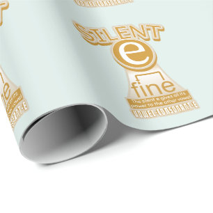 Silent E English Language Phonics Rule Wrapping Paper