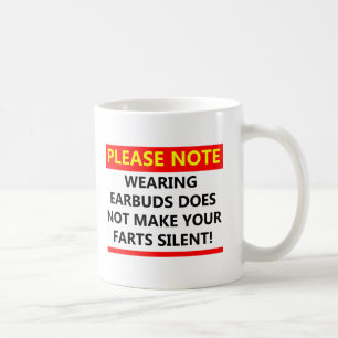Silent Earbuds Funny Mug