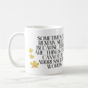 Silent Emotions – Deep Quote on Unspoken Feelings  Coffee Mug