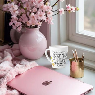 Silent Emotions – Deep Quote on Unspoken Feelings Latte Mug