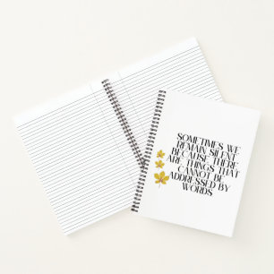 Silent Emotions – Deep Quote on Unspoken Feelings Notebook