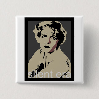 silent film era 15 cm square badge