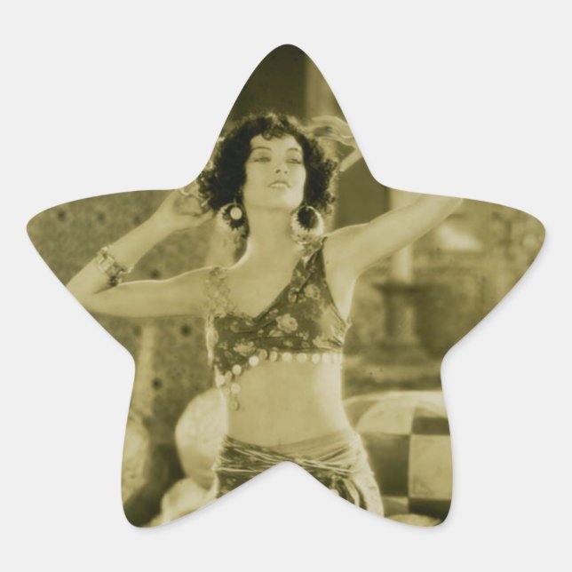 Silent Film Era Beauty Sterevoview Card Star Sticker (Front)