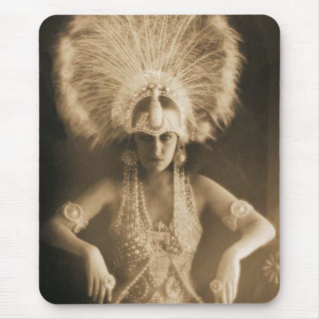 Silent Film Star Gloria Swanson Mouse Pad (Front)