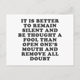 Silent Fool Postcard