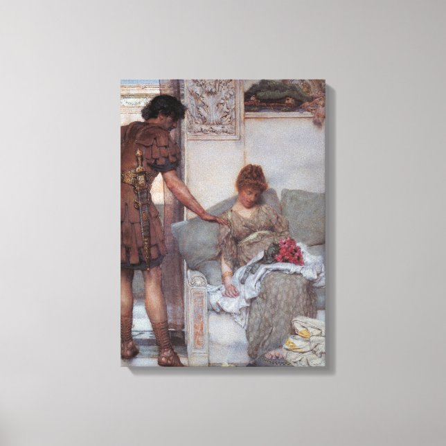 Silent Greeting (by Lawrence Alma-Tadema) Canvas Print (Front)