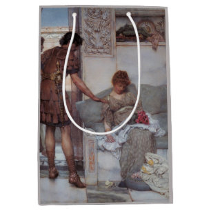 Silent Greeting (by Lawrence Alma-Tadema) Medium Gift Bag