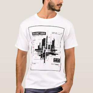 Silent Grid Tactical Minimal Tech Grid Streetwea T-Shirt