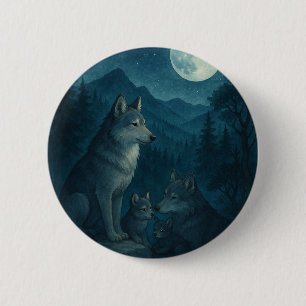 Silent Guardian of the Night 6 Cm Round Badge