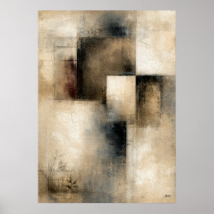 Silent Intervals   Wabi-Sabi Architectural Abstrac Poster