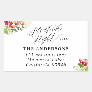 Silent (ish) night Christmas holiday address label