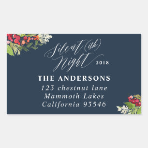 Silent (ish) night Christmas holiday address label