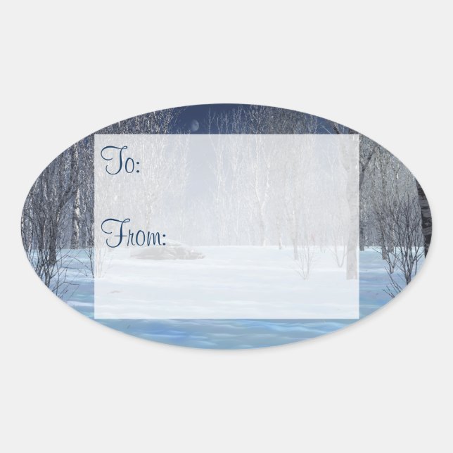 Silent Light Gift Tag Stickers (Front)