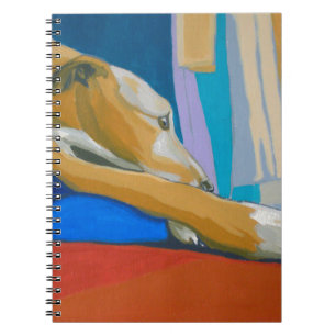 'Silent Longing' - Yellow lurcher Notebook