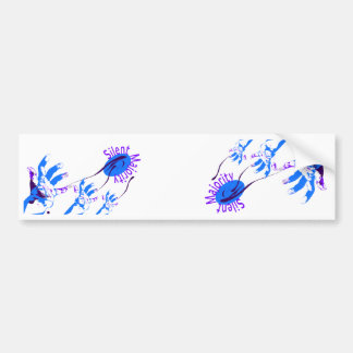 silent majority blue bumper sticker