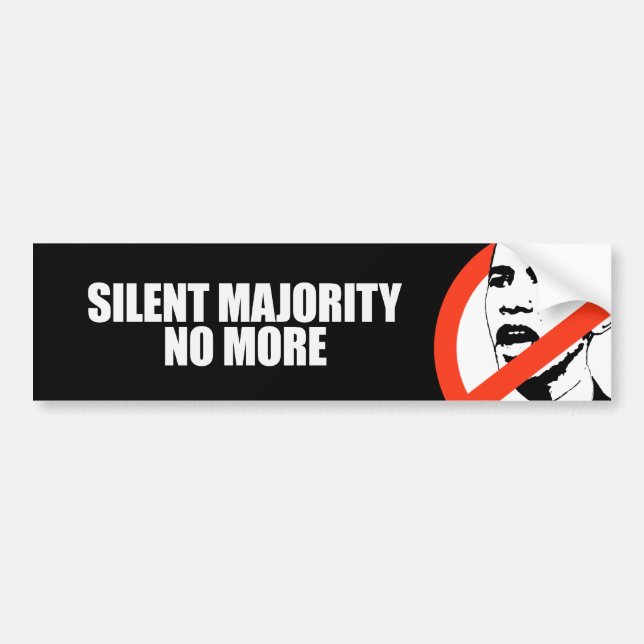 SILENT MAJORITY NO MORE Bumpersticker Bumper Sticker (Front)