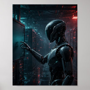 Silent Monitor — Rogue AI Agent Art Poster