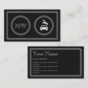 "Silent Movie" Auto Repair Business Cards