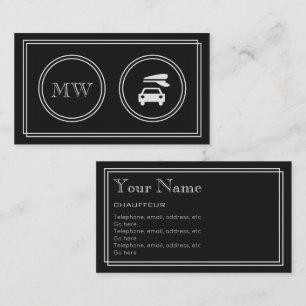 "Silent Movie" Chauffeur Business Cards