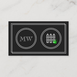 "Silent Movie" Garden Fencing Business Cards