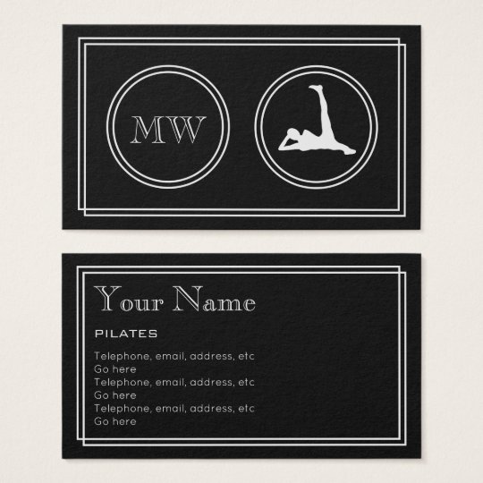 "Silent Movie" Pilates Business Cards