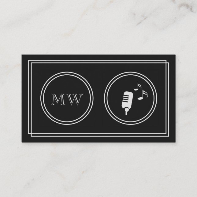 "Silent Movie" Professional Singer Business Cards (Front)