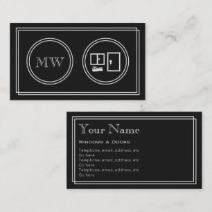 "Silent Movie" Windows and Doors Business Cards