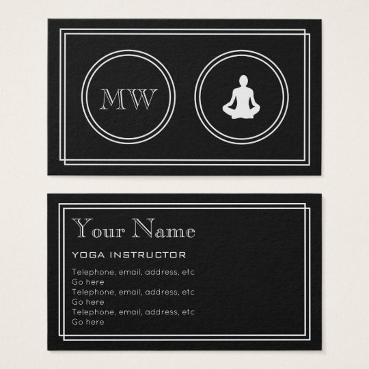 "Silent Movie" Yoga Instructor Business Cards