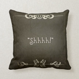 SILENT MOVIES~ "Shhh!".. fun Media Room pillow