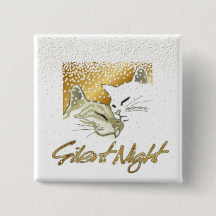 Silent Night 15 Cm Square Badge