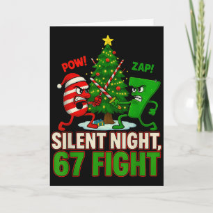 Silent Night 67 Fight Funny Christmas  Card