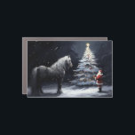 Silent Night - Beautiful Horse and Santa Christmas Car Magnet<br><div class="desc">Silent Night - Beautiful Horse and Santa Christmas Car Magnet</div>