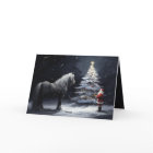 Silent Night - Beautiful Horse and Santa Christmas