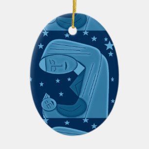 Silent Night Ceramic Tree Decoration