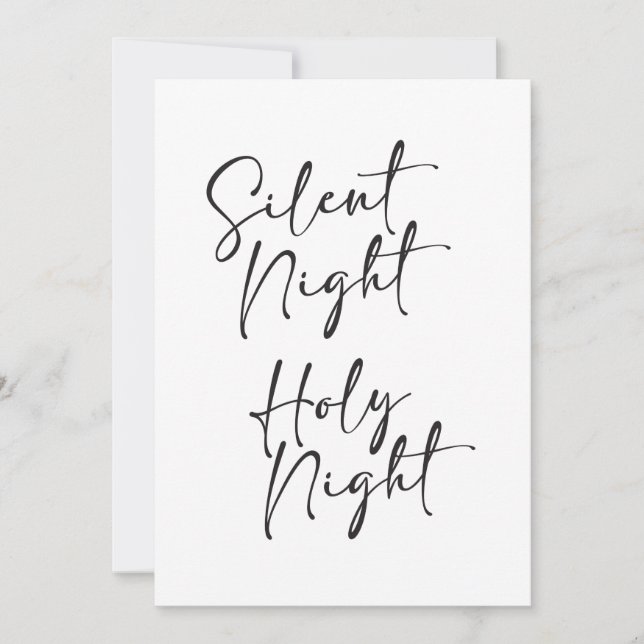 Silent Night Christmas Card (Front)