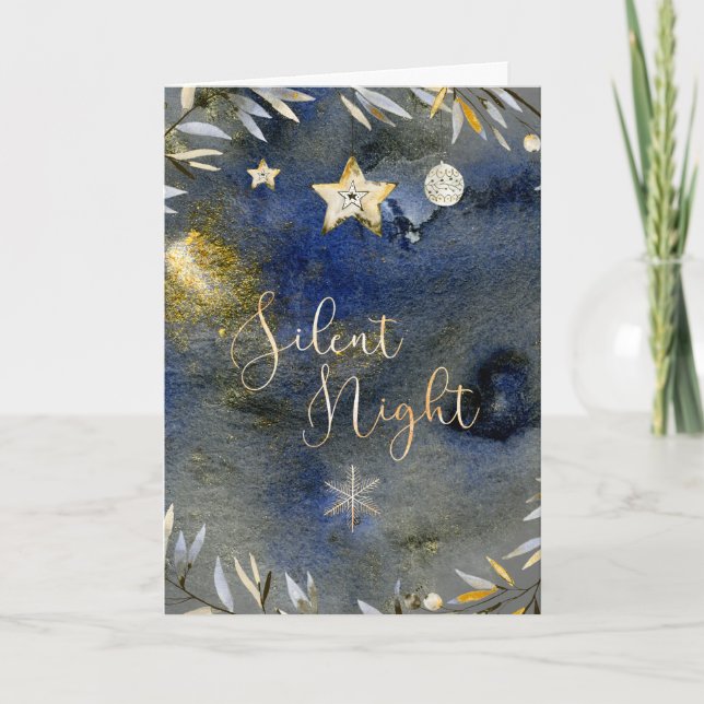 Silent Night Christmas Card (Verticle) (Front)