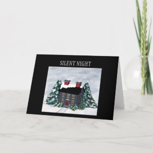 Silent Night Christmas Folded Greeting Card