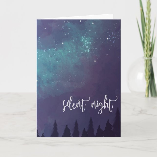 Silent Night - Christmas Greeting Card (Front)