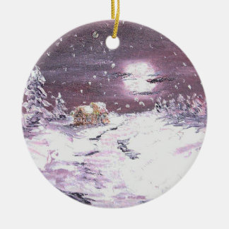 Silent night Christmas ornament