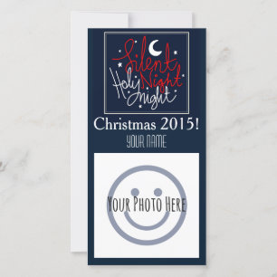 Silent Night Christmas Photo Card